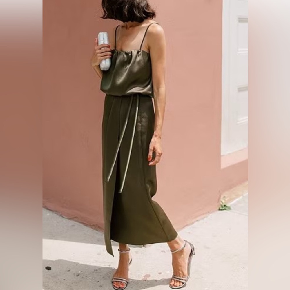 Elegant Olive Green Women's Skirt